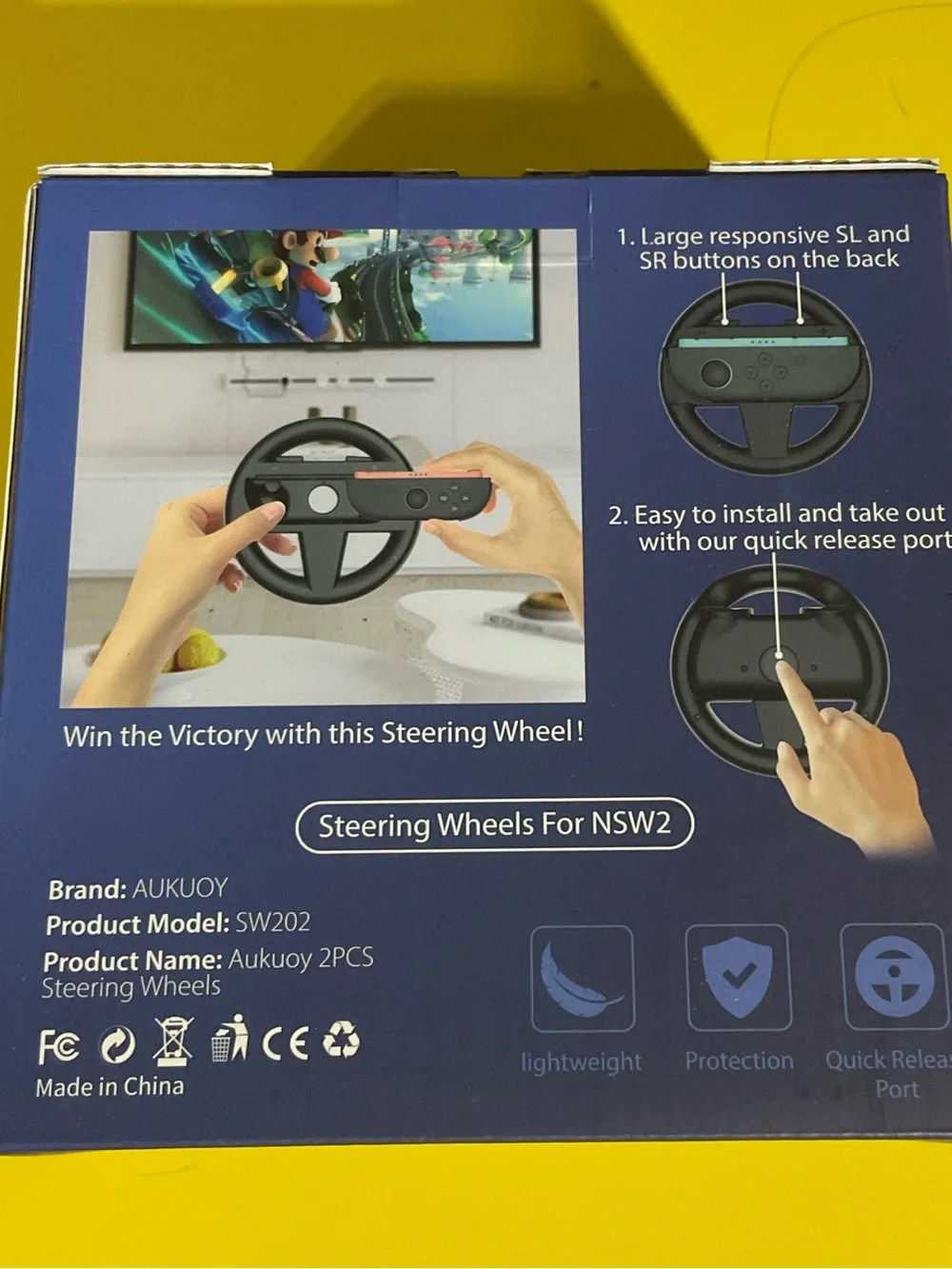 NWT 2 pack Nintendo Switch 2 Steering Wheels, ergonomic & lightweight!